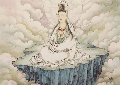 Avalokiteśvara on Auspicious Clouds